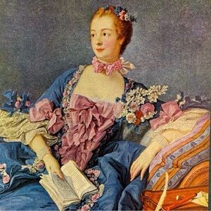 François Boucher La Pompadour Original Vintage Fine Art Print 30’s USA Antique